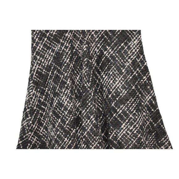 ModCloth Midi A-Line Skirt Size Small Tweed Flare Academia Fringe Preppy - Picture 9 of 12